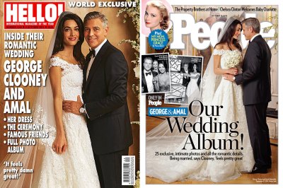george and amal wedding mag covers