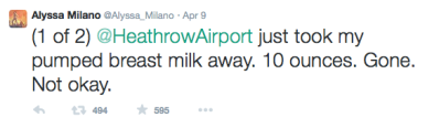 alyssa milano twitter breast milk heathrow airport