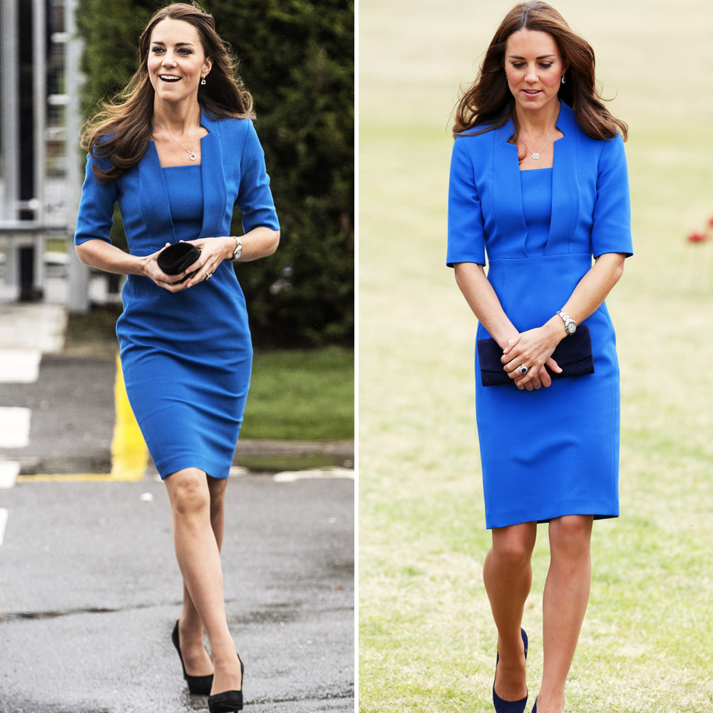 Kate Middleton Steps Out in a Recycled Blue Dress — See the Pics