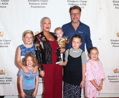 tori spelling family getty images