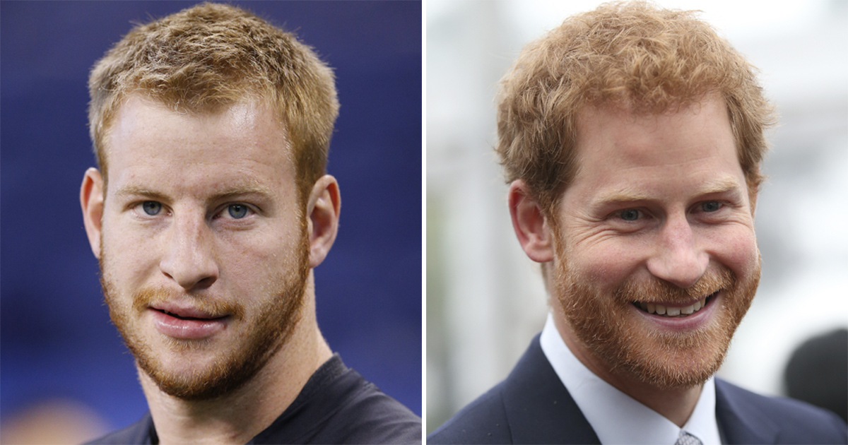 Carson Wentz Vs Prince Harry Internet Is Convinced They Re Twins