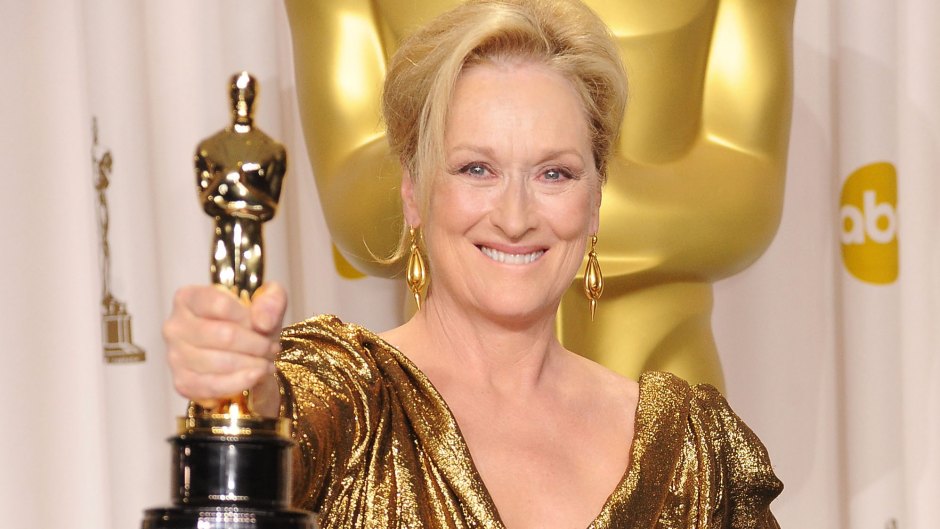 Meryl Streep with Oscar statue