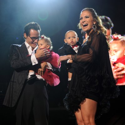 jennifer lopez, marc anthony, emme, and max getty 