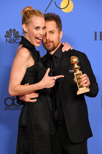 sam rockwell and his girlfriend leslie getty images