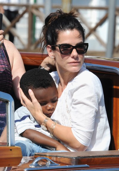 sandra and her son louis getty images