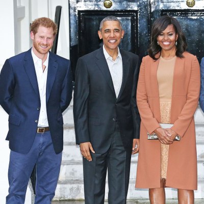 prince harry barack michelle obama getty images