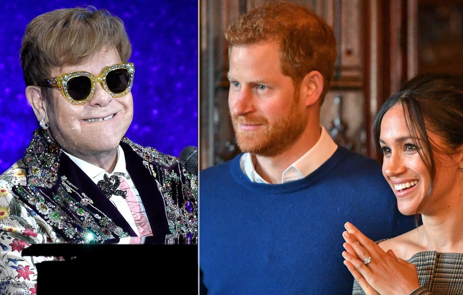 Elton john prince harry meghan markle getty