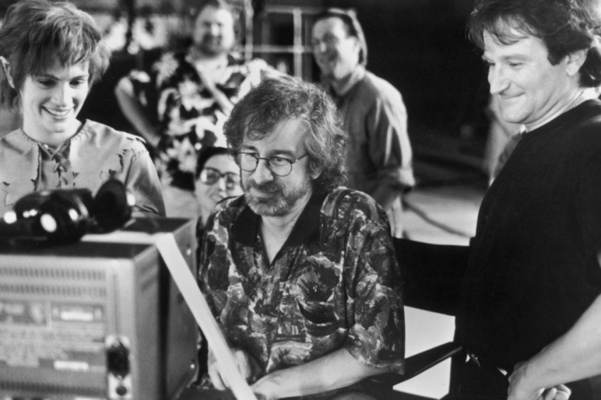 robin williams and steven spielberg on hook getty images