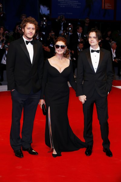 susan and her sons, jack and miles. (photo credit: getty images)