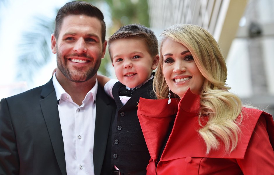 Carrie Underwood receives Hollywood Walk of Fame star alongside Mike Fisher and Isaiah Fisher