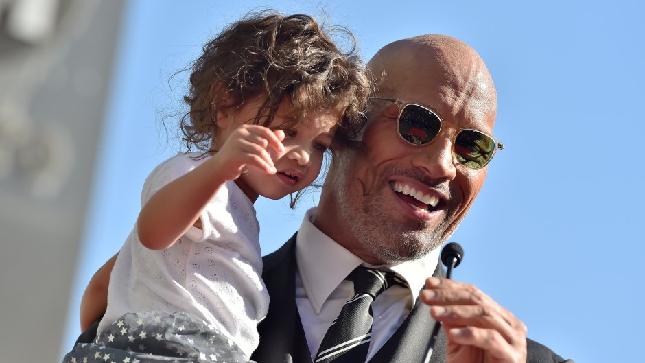 Dwayne Johnson with daughter