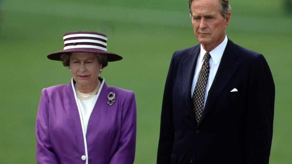 Queen Elizabeth and George Bush