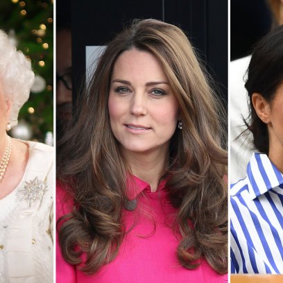 The royal Christmas may not be so merry this year as the alleged tension between Kate Middleton and Meghan Markle continues to grow. The two Duchesses are reported to be spending the holiday with Queen Elizabeth at her Sandringham country estate, but Her Majesty is apparently getting skittish as she fears that Kate and Meg will ruin the festive celebration. "The queen is petrified that Christmas will be ruined by the girls unless they sort out their differences," a source told Life & Style. Elizabeth is apparently so desperate for a reconciliation, she has even tried to intervene herself. The British monarch has allegedly asked her grandsons Prince William and Prince Harry to have a confidential meeting with their wives. "The queen is at her wit’s end over Kate and Meghan falling out," the insider revealed. "She’s 92 years old and has seen enough drama to last her a lifetime, and can’t believe how petty they’re being." The tension between the two royal beauties began when Kate got ticked off about the Sandringham guest list. The Middleton's have never been part of the evening festivities, as Kate's family only joins the queen for church service in the morning. Word on the street is that Meghan's mom, Doria Ragland, has been invited to the dinner, per Elizabeth's request — and "Kate is livid and sees it as a snub," the source stated. "Kate has been married to William for seven years and not once has her family spent the holidays enjoying the life of luxury at Sandringham." In fact, Kate is so over the queen's "preferential treatment," that she is considering not even spending the holidays at Sandringham. "Kate has told William that she wants to do Christmas with her family this year," the insider confessed. "Mainly to escape from all the drama with Meghan and enjoy the holidays with her own flesh and blood." Imagine telling Elizabeth you're not attending her Christmas celebration? It sounds horrifying! Hopefully, it doesn't come to that as the queen apparently already hates the idea. Yikes, we hope the two ladies can work it out in time for Christmas! Join our Facebook group for the latest updates on Kate Middleton, Meghan Markle, and all things royal!