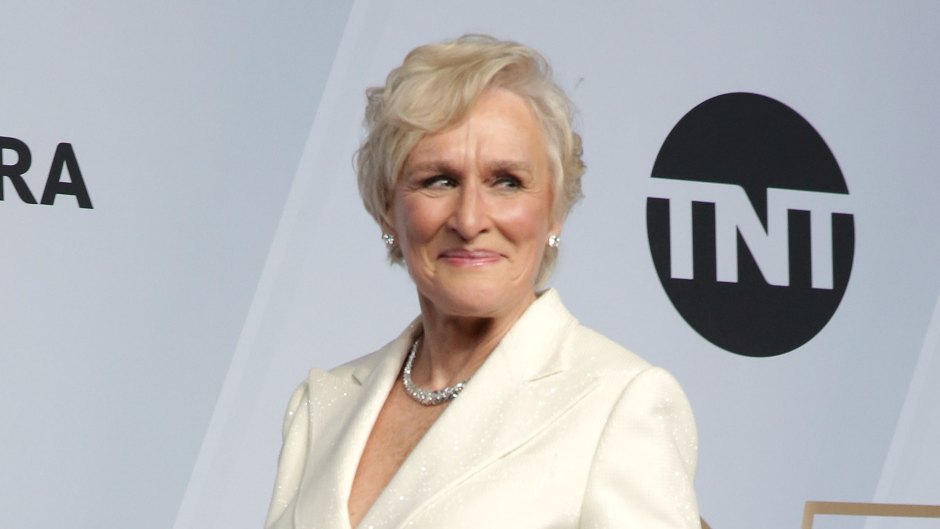 Glenn Close poses in the press room at the 25th annual Screen Actors Guild Awards at The Shrine Auditorium