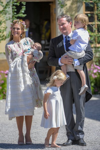 Princess Madeleine of Sweden, princess Adrienne of Sweden, princess Leonore of Sweden, Mr Christopher O'Neill and prince Nicolas of Sweden 