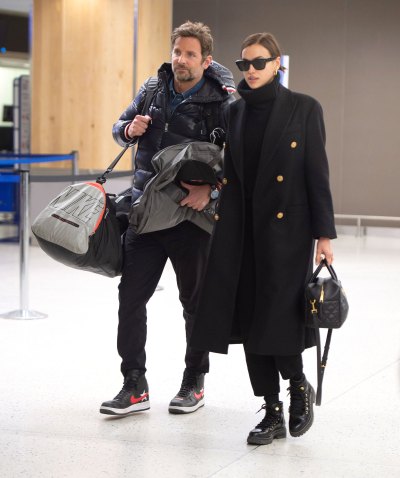 Bradley Cooper and Irina Shayk arrive at JFK airport