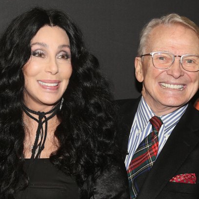 Cher and Bob Mackie pose at the opening night of the new musical "The Cher Show" on Broadway