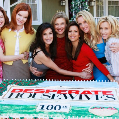 The cast of 'Desperate Housewives' celebrate the 100th episode of the series.