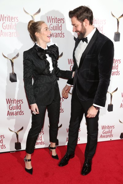 Emily Blunt and John Krasinski attend the 71st Annual Writers Guild Awards New York ceremony at Edison Ballroom