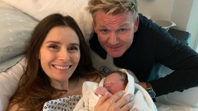 Gordon Ramsay and Wife Tana Ramsay with their new baby Oscar