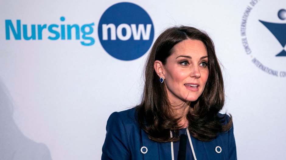 Britain's Kate Middleton, Duchess of Cambridge, delivers a speech to mark the launch of the Nursing Now campaign