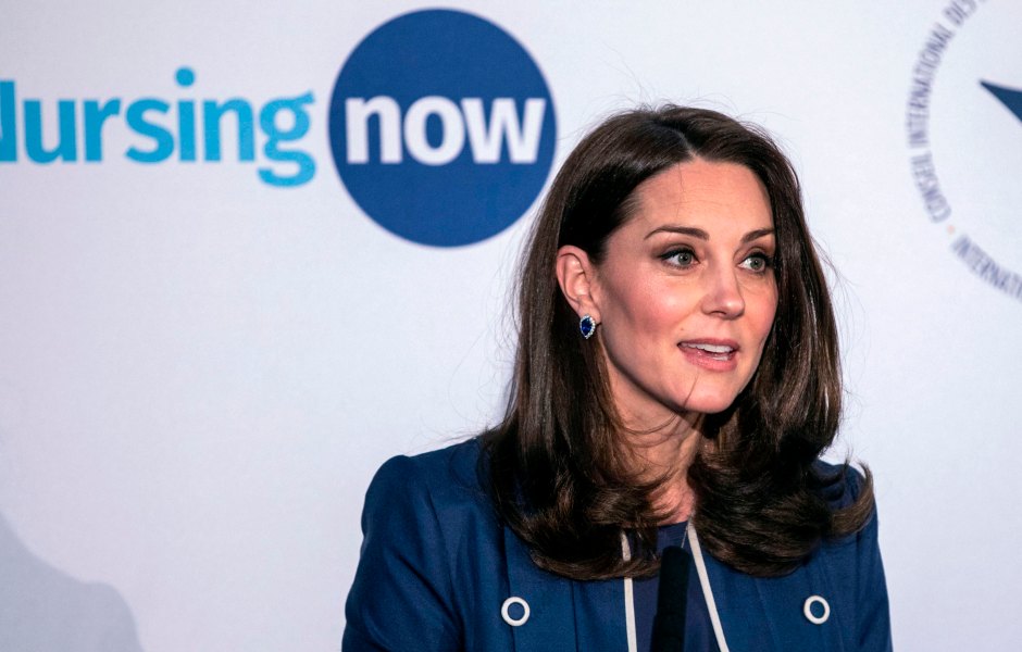 Britain's Kate Middleton, Duchess of Cambridge, delivers a speech to mark the launch of the Nursing Now campaign