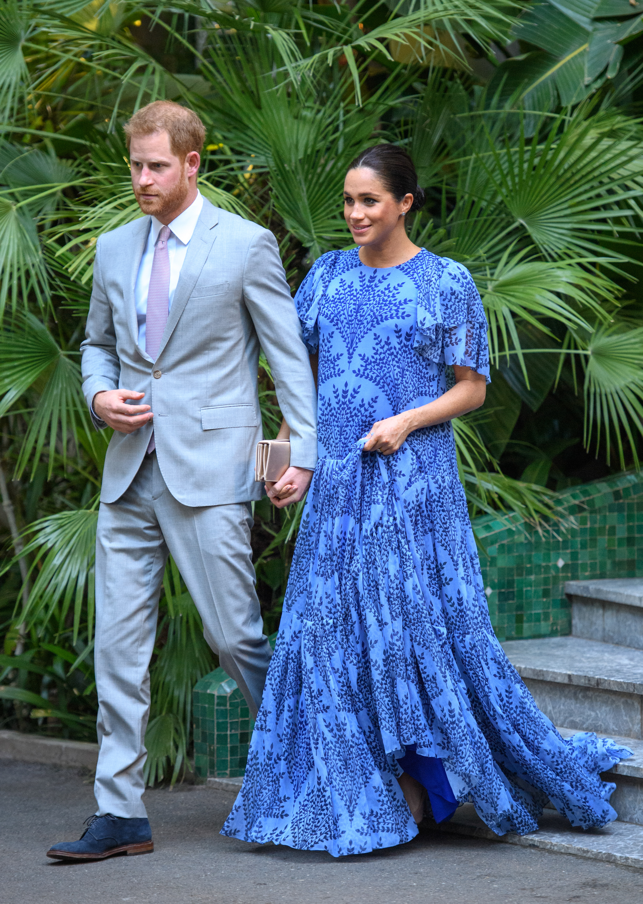 Meghan Markle Sports Gorgeous Gown to Meet the King of Morocco