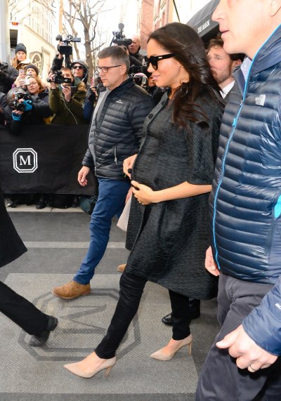 Meghan Markle, Duchess of Sussex seen leaving The Mark Hotel in NYC