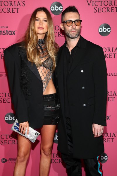 Behati Prinsloo and Adam Levine attends the 2018 Victoria's Secret Fashion Show After Party