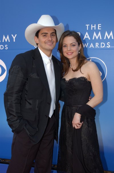 Brad Paisley and Kimberly Williams-Paisley at the Grammys in 2002