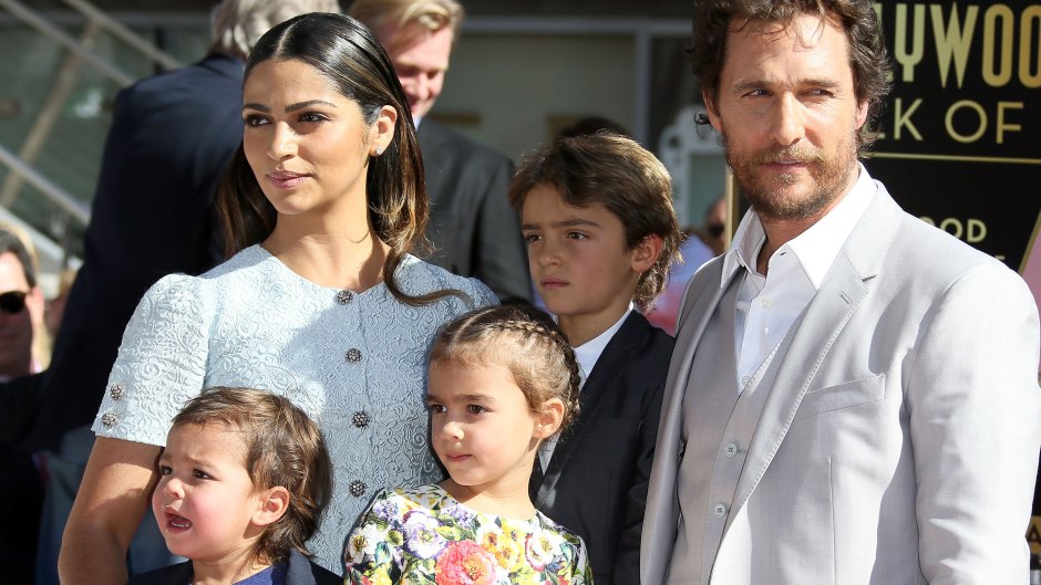 Matthew McConaughey and Camila Alves with their kids in 2014