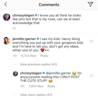 chrissy-teigen-jennifer-garner-instagram-exchange