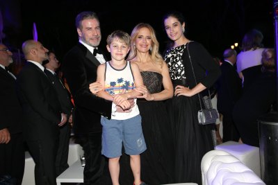 John Travolta and Kelly Preston's family in 2018