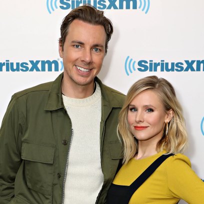 Actors Dax Shepard and Kristen Bell visit the SiriusXM Studios on March 22, 2017 in New York City