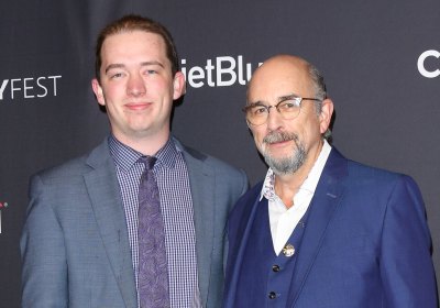Actor Richard Schiff (R) and his Son Gus Schiff (L) attend ABC's screening of "The Good Doctor" at the 2018 PaleyFest