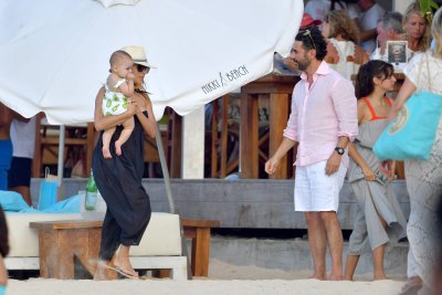 Eva Longoria and Jose with baby