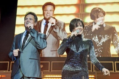 Donny Osmond and Marie Osmond perform on stage in concert at O2 Arena on January 20, 2013 in London, England