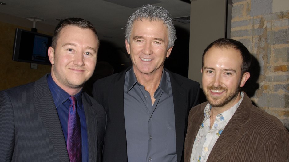 Actor Patrick Duffy (Center) and his sons Padriac Duffy(L), Conor Duffy (R) attend the opening night of Joan Rivers: A Work in Progress By A Life in Progress held at the Geffen