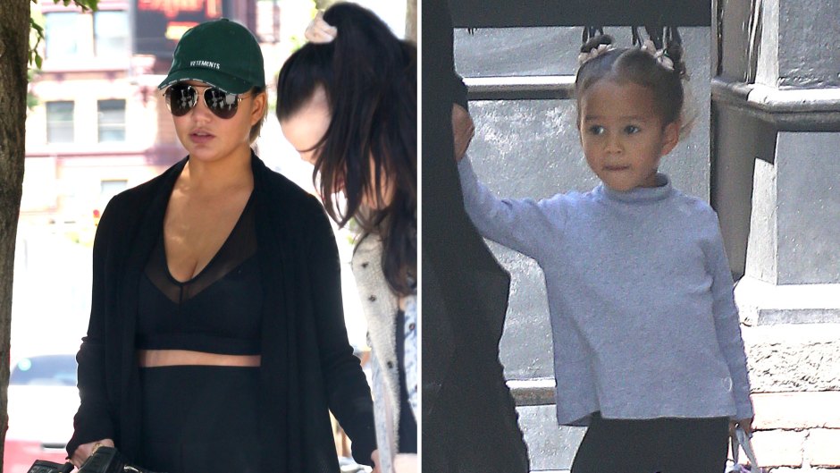 Chrissy Teigen spotted in New York with daughter Luna