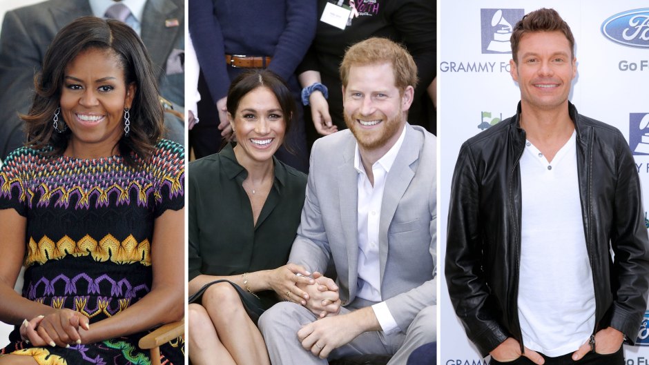 Michelle obama ryan seacrest and more celebs react to meghan markle prince harry royal baby birth
