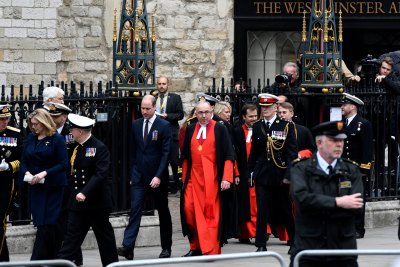 Prince William attends royal navy service as Westminster Abbey