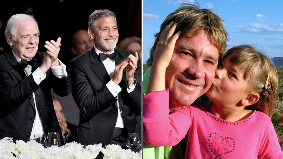 George Clooney Dad Nick Clooney and Bindi Irwin Dad Steve Irwin