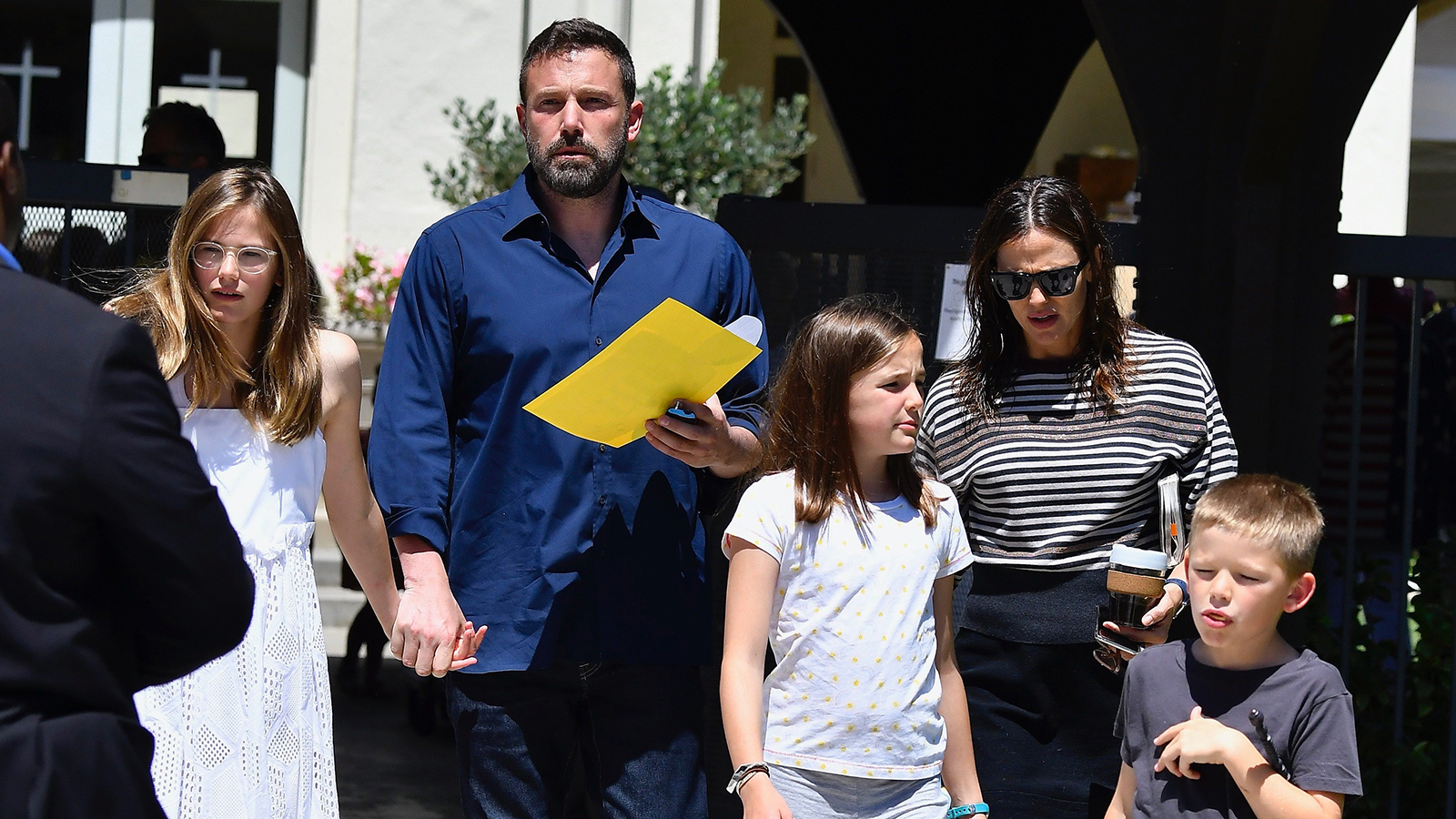 Ben Affleck And Jennifer Garner Take Their Kids To Church See Pics