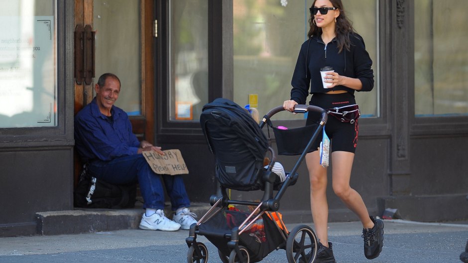 Irina Shayk strolling with her daughter, Lea, in NYC