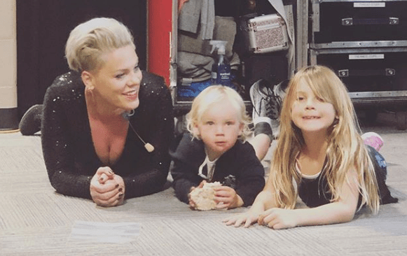 pink and her kids