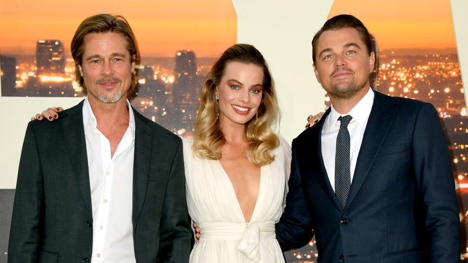 Brad Pitt, Margot Robbie, and Leonardo DiCaprio at the 'Once Upon a Time in Hollywood' L.A. Premiere