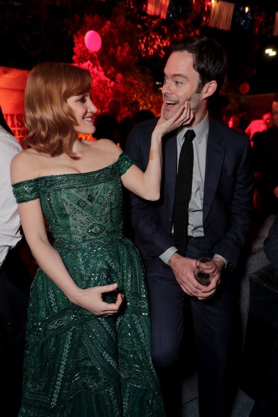 Bill Hader and Jessica Chastain at the 'IT Chapter Two' L.A. Premiere