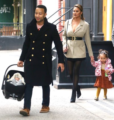 Chrissy Teigen and John Legend out and about, New York, USA - 12 Nov 2018