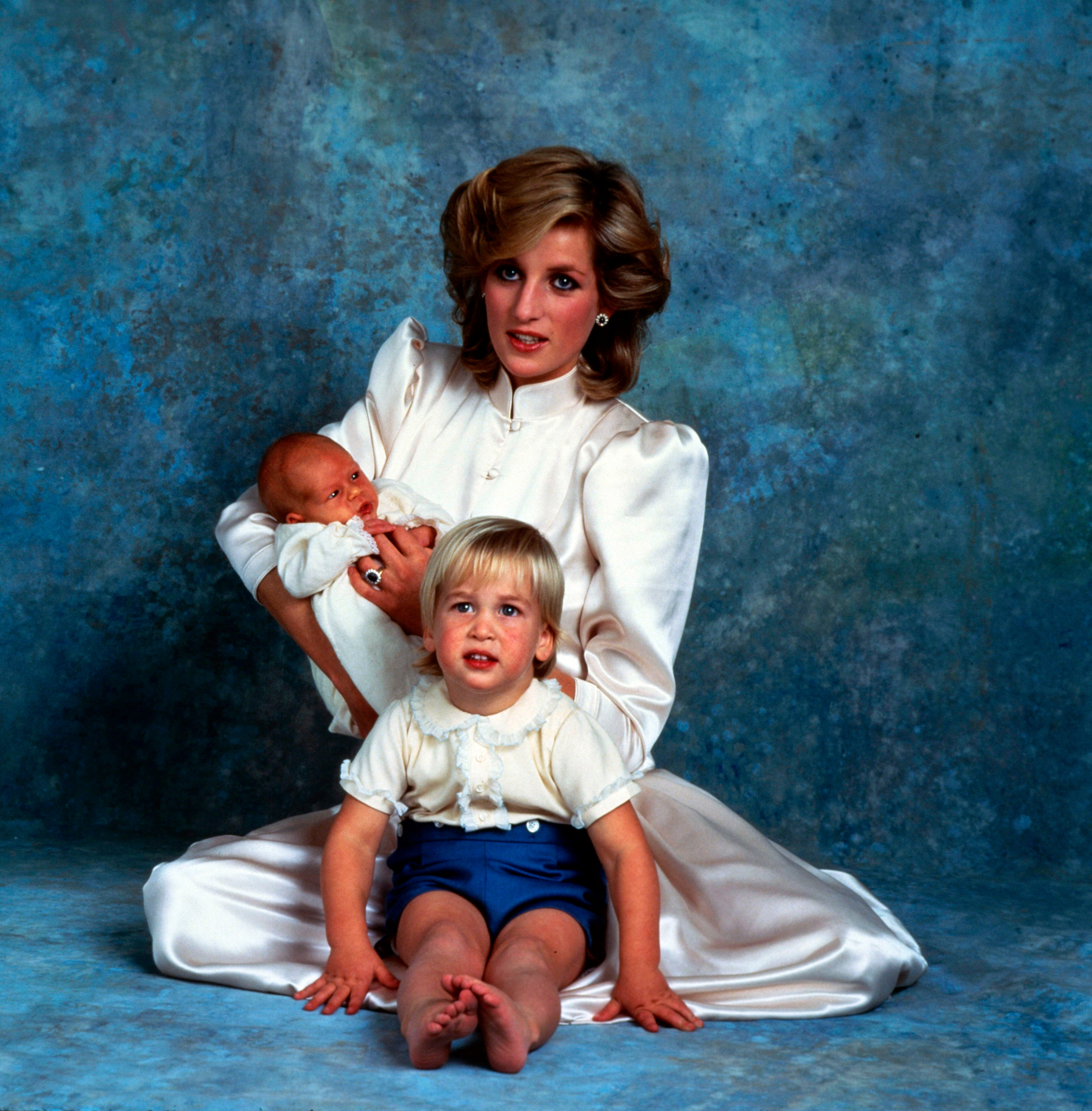 PRINCESS DIANA WITH SONS PRINCE WILLIAM AND PRINCE HARRY 8X10 PHOTO ZY-440 