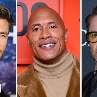Chris Hemsworth, Dwayne 'The Rock' Johnson, Robert Downey Jr.